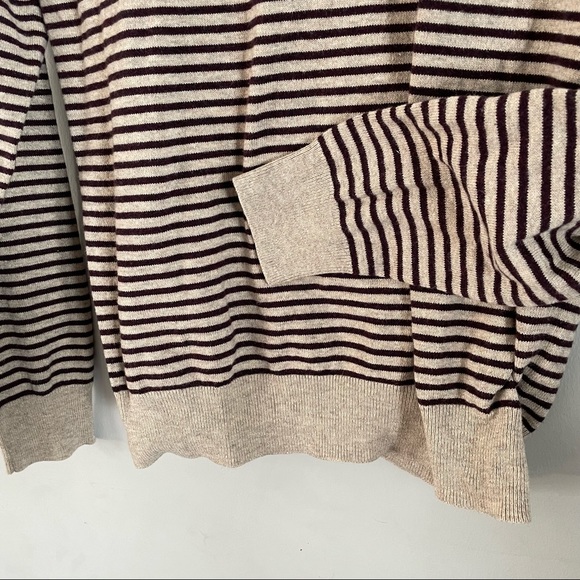 J Crew Cotton Cotton Wool Crew Neck Striped Sweater Size Small - Picture 6 of 10